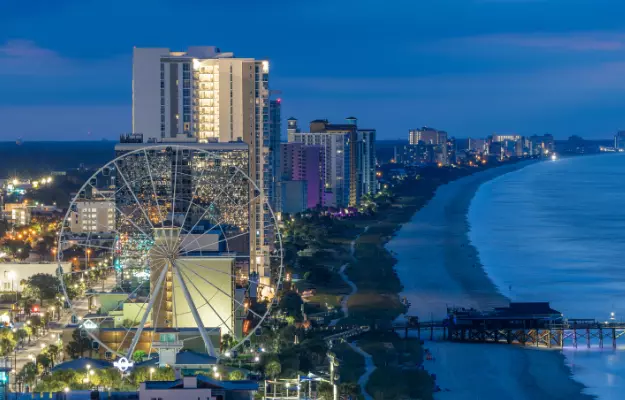 Myrtle Beach, South Carolina at night